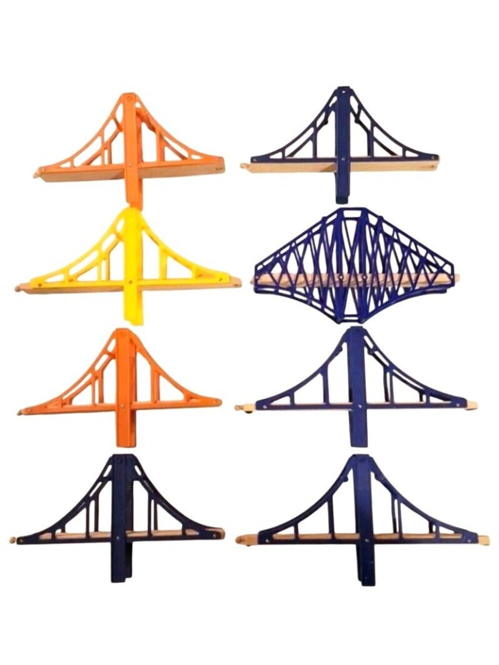 Train Bridge Suspension Wooden Railroad Riser Blocks READ
